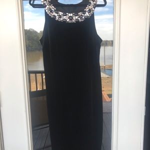 Beautiful Connected Velvet Party Dress, size 16 with jeweled neckline in front
